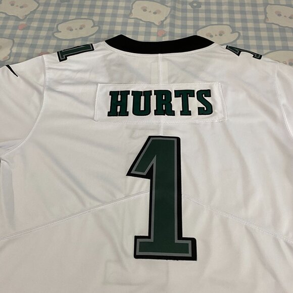 Philadelphia Eagles White Jersey Hurts No. 1 - Picture 6 of 7